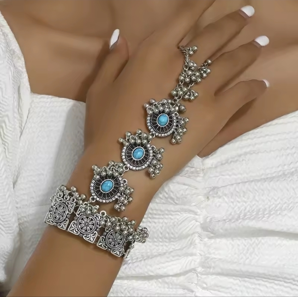 Silver and Turquoise Bracelet